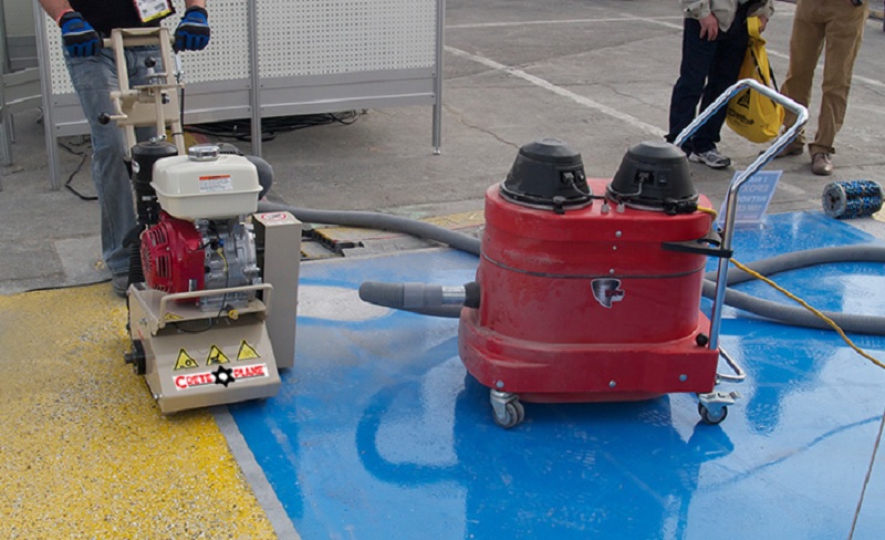 Dust extraction vacuum for use when stripping and preparing vehicles
										